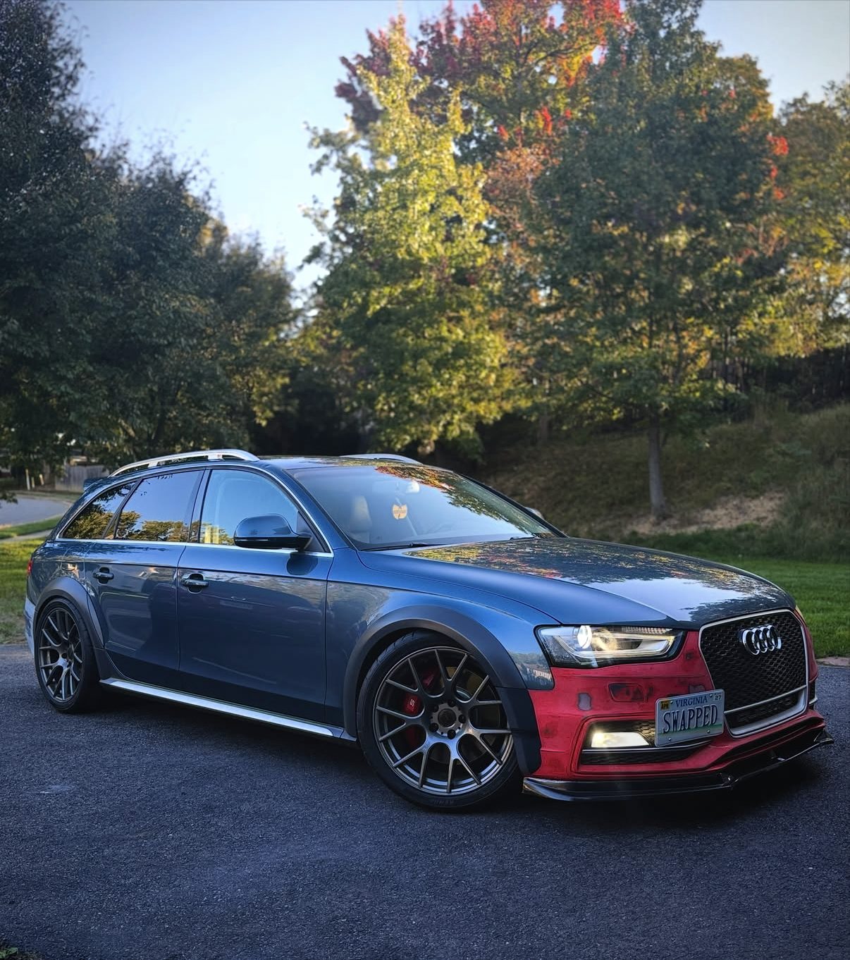 Grey A4 Allroad with S4 bumper and Brutal fenders